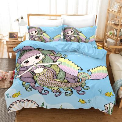 China Wholesale Anti-static Bedding Sets Duvet Cover Mermaid Famous Brand Bedding Set Silk Quilt for sale