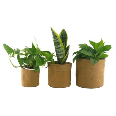 China Waterproof Cheap Price Outdoor Garden Supplies Kraft Paper Bags Flower Pots For Gardening for sale