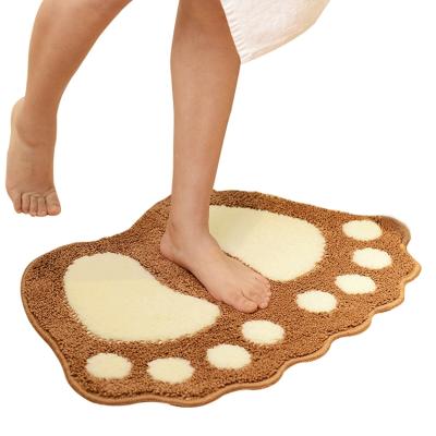 China Viable Wholesale Hot Sale Fashion Chenille Bath Mat Bath Mat Rocking Round With Custom for sale