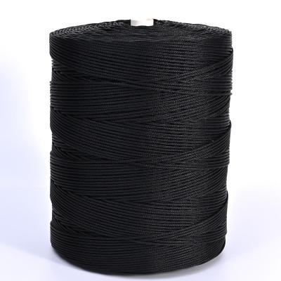 China Twine Spool PE Twine Pack Braided HDPE Braided Baler Twine With Whole Core Black Color Sale Direct From Manufacturer for sale