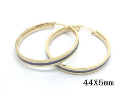 China 44mm Craved Line In Jet Epoxy Stainless Steel Hoop Earrings For Women for sale