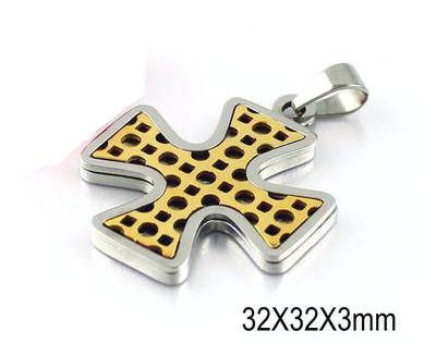 China Cyclone Cross Tags Mens Stainless Steel Pendants With Colorful Enamel for sale