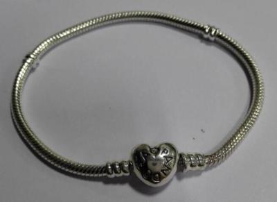 China Snake Chain Authentic Sterling Silver Bangle Bracelets For Pandara Beads for sale