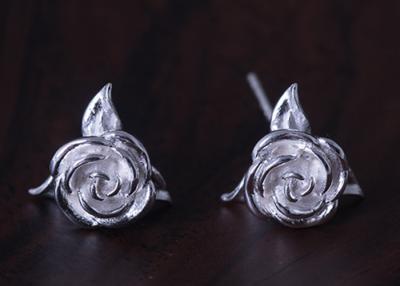 China New S925 Silver Personality Creative Jewelry Rose Earrings Fashion Stud Earring for sale