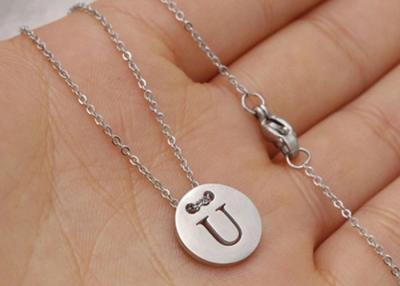 China Stainless Steel Initial Letter Pendant With Hollow Letter Shaped Pendant for sale