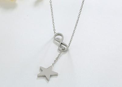 China Fashion Infinity Little Stars Stainless Steel Superfine Chain Necklace For Women And Girls for sale