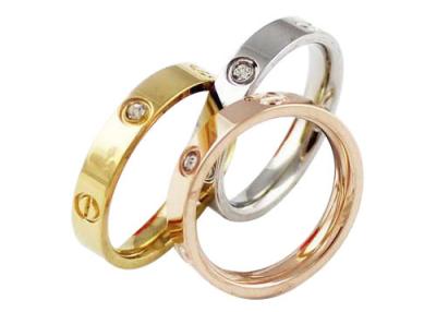 China Simple Silver Tone Lover Stainless Steel Rings / Matching Wedding Rings His And Hers for sale