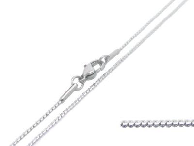 China Ladies Silver Plated Stainless Steel Chains With Lobster Claw Clasp Flat Spiral Link for sale