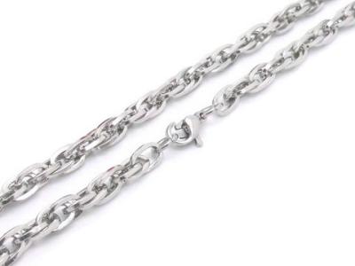 China 5mm Galvanized Stainless Steel Chains For Jewelry Making Twist Link Chain for sale