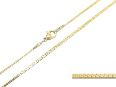 China Handmade 1.8mm 304 Stainless Steel Curb Chain / Gold Cuban Link Chain Jewelry for sale