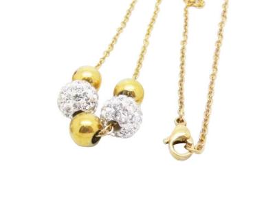 China Stainless Steel Ball Chain Necklace for sale