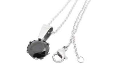 China Round Circle Stainless Steel Necklace for sale