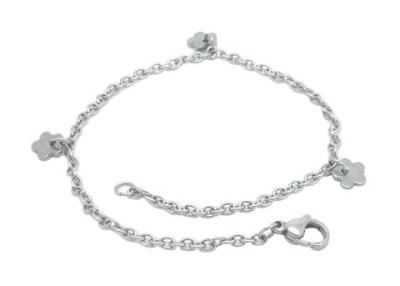 China Sun Flower Baby Stainless Steel Anklet Handmade Jewelry Chain Bracelet for sale