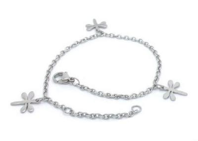 China Ladies Three Magic Dragonfly Charms Stainless Steel Jewelry Anklet Bracelet for sale