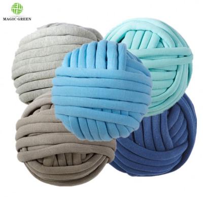 China Fancy Giant Wool Yarn 12 Colors Stock SEAMLESS COTTON D2-3 3-4cm Machine Washable 100% Hollow Fiber Filled Tube Braid For Hand Knitting Yarn for sale