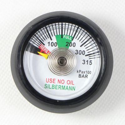 China High quality stainless steel 1.5inch 40mm use no oil pressure gauge with rubber boot for sale