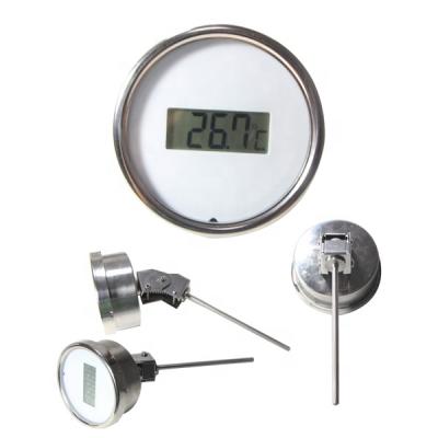 China High Quality 3 Inch Stainless Steel Back Connection Digital Solar Temperature Meter for sale