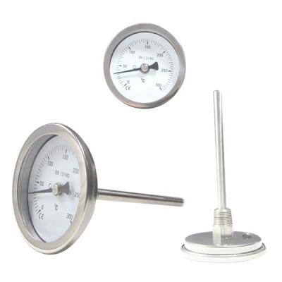 China All Back Connection High Quality Stainless Steel Bimetal Thermometer 100C for sale