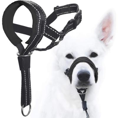 China Personalized Dog Head Halter with Heavy Safety Strap Stoppers Pull on Leash Padded Headcollar for Small Medium Large Dog for sale