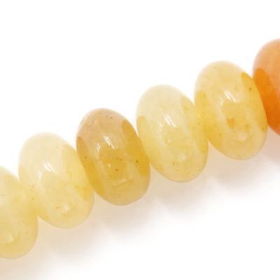 China DIY Jewelry Making Wholesale Natural Yellow Aventurine Loose Roundel Stone Beads For Jewelry Making for sale