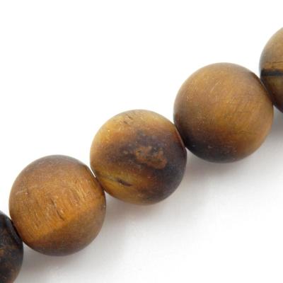 China DIY Jewelry Making Wholesale Matte Tiger Eyes Stone Natural Loose Stone Beads For Jewelry Making for sale