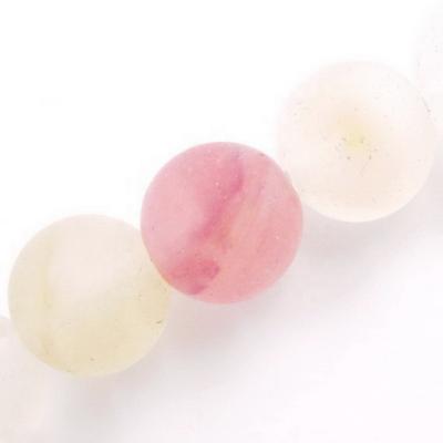 China DIY Jewelry Making Wholesale Matte Mix Cherry Quartz Synthetic Loose Stone Beads For Jewelry Making for sale