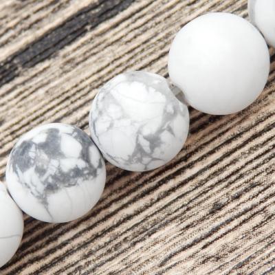 China DIY Jewelry Making Wholesale Natural Matte Howlite Loose Stone Beads For Jewelry Making for sale