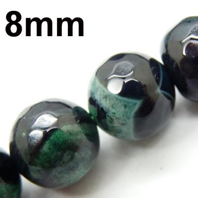 China DIY Jewelry Making Faceted Agate Beads, Round 8mm for sale