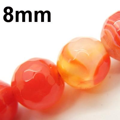 China DIY Jewelry Making Faceted Agate Beads, Round 8mm for sale