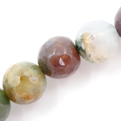 China DIY Jewelry Making Wholesale Natural Faceted Indian Agate Loose Stone Beads For Jewelry Making for sale