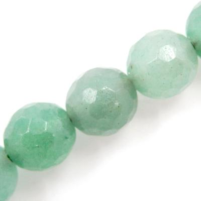 China DIY Jewelry Making Wholesale Natural Faceted Green Aventurine Loose Stone Beads For Jewelry Making for sale