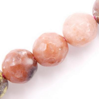 China DIY Jewelry Making Wholesale Natural Faceted Plum Blossom Jasper Loose Stone Beads For Jewelry Making for sale