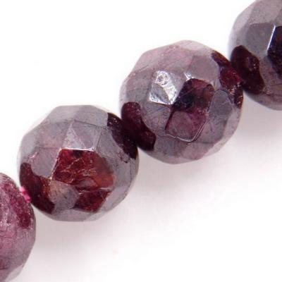 China DIY Jewelry Making Wholesale Natural Faceted Garnet Loose Stone Beads For Jewelry Making for sale