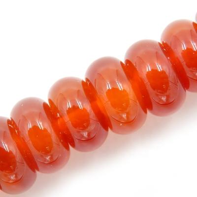 China DIY Jewelry Making Wholesale Natural Red Carnelian A Stone Roundel Loose Beads For Jewelry Making for sale