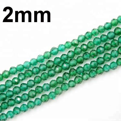 China DIY Jewelry Making Emerald Beads Faceted Round 2mm for sale