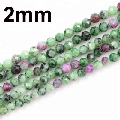 China DIY Jewelry Making Ruby Zurite Beads Faceted Round 2mm for sale