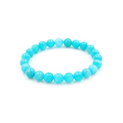 China Peru Classic Wholesale Natural Handmade Precious Amazonite Beaded Bracelet For Ladies Jewelry Accessories for sale