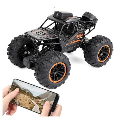 China Factory New Arrival 2.4Ghz 4Wd Rc Alloy 1/18 App Controlled Car Radio Control Climbing Toys With Wireless HD Camera for sale