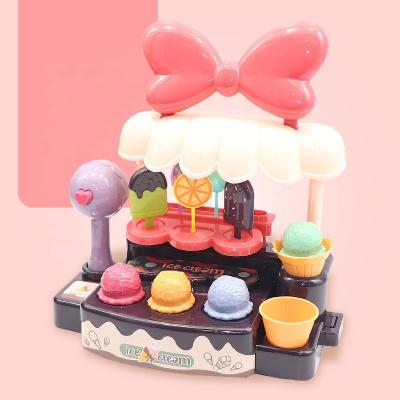 China Plastic Pretend To Play With Candy Plastic Children's Girl Ice Cream Desserts Games Kitchen Toys for sale