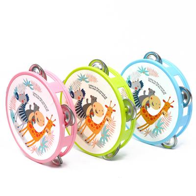 China Toy Plastic Educational Musical Toys Children The Drum Animal Toys Hand Drum Basque Model Music Plastic Toy For Infant for sale