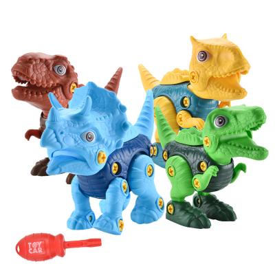 China Educational Toys Hot Selling Blocks Dinosaur Toy Set Plastic Kids Screw Models Educational Toys For Children for sale