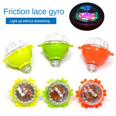 China Mini Plastic Plastic Light Up Spinning Top Light Toys Flower Friction Top Spinning Top Manufacturers for sale