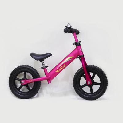 China Lovely Pink 12 Inch Two Wheel Walker Balancing Bike Toy Kids Ride On Car For Children for sale