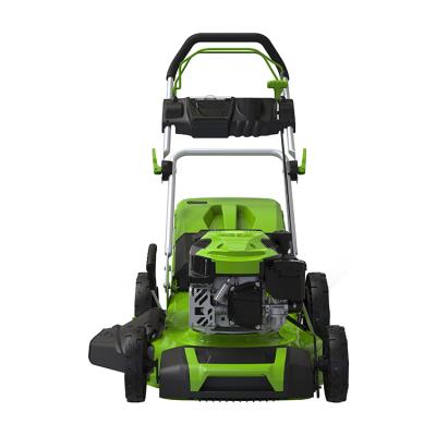 China 4-Stroke China 139cc Chasis Lawn Mower Self Propelled Aluminum Lawn Mower 48cm Cutting Width for sale