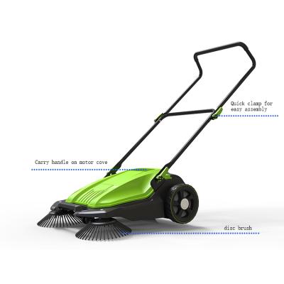 China Outdoor Cleanging Manual Road Garden Push Sweeper With 670mm Sweeper Width for sale