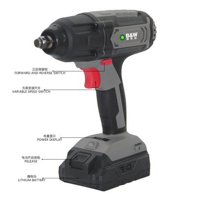 China B&W 21V 2.0Ah Powerful Li-ion Cordless Electric Wrench Impact Wrench with Fast Charger L-TF-03001 for sale