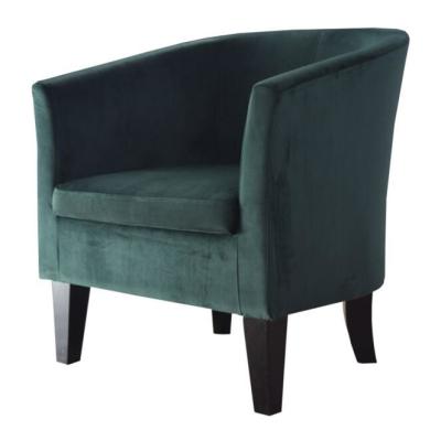 China Plush Green Velvet Armchair for sale