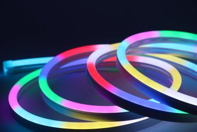 China SPI RGBW Illusion Neon Light Flexible Silicone LED Strip With Working Voltage DC24V for sale