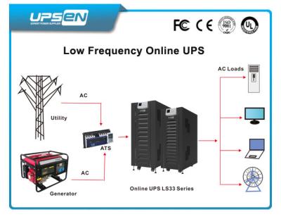 China Dual AC Input Low Frequency Online UPS 10K - 100Kva Short Circuit Protect for sale