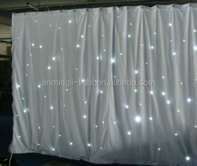 China Fireproof Velvet LED RGB Colorful Star Curtain For DJ Equipment for sale